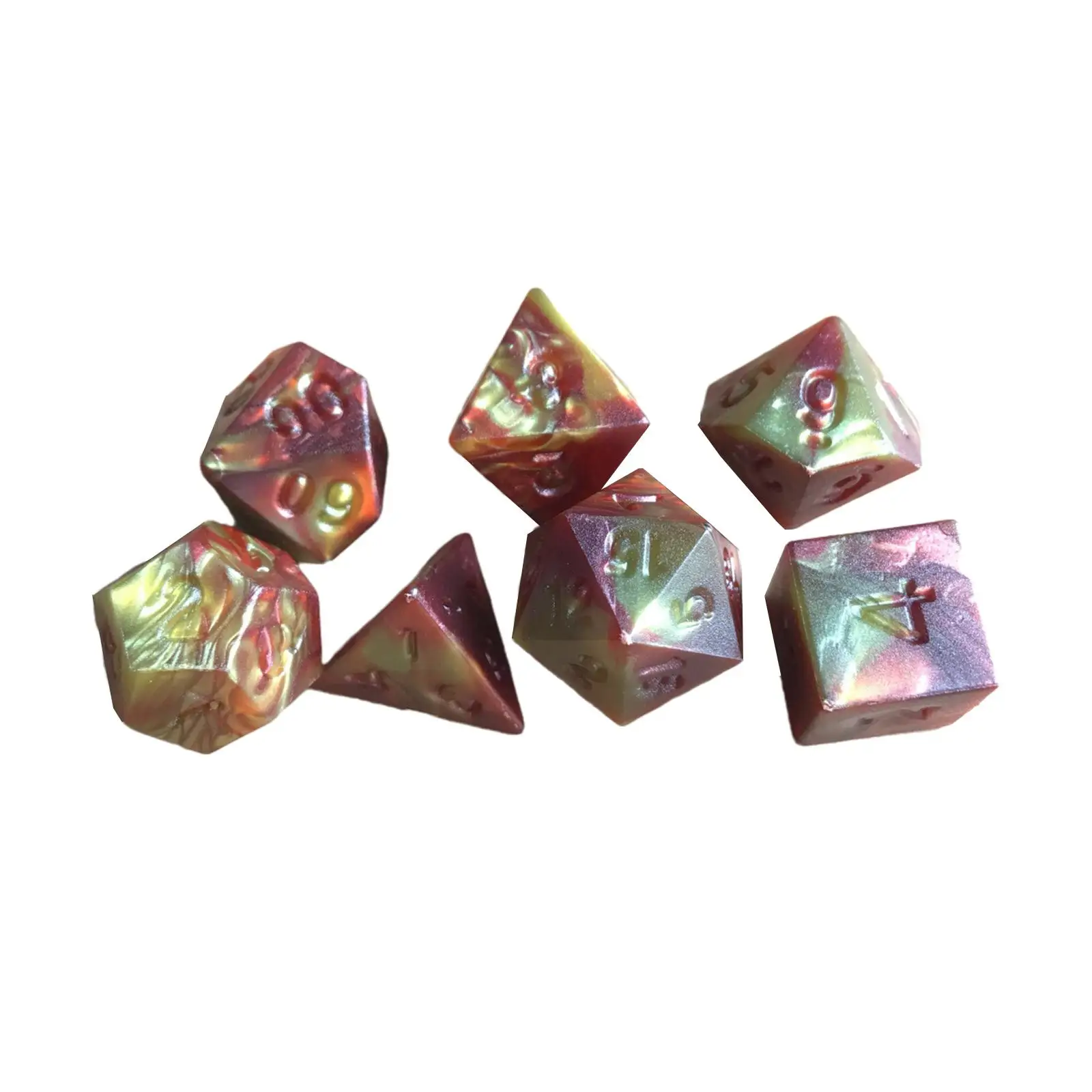 

7 шт. многогранная цифровая s 7-Die для игры в игральные игры DND
