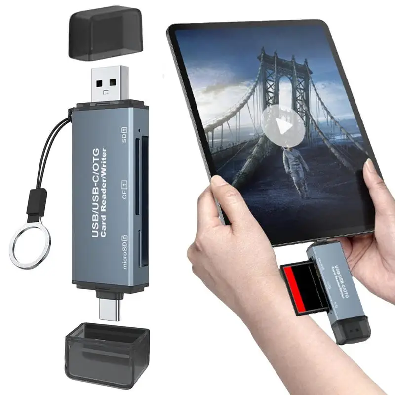 

Portable Type C USB Multi Memory Card Reader USB 3.0 OTG Cell Phone High Speed 3-In-1 Type-C TF Card Reader For Laptop Tablet