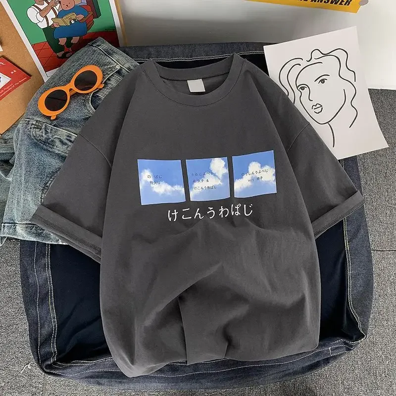 Футболка с японским принтом в стиле харадзюку | AliExpress