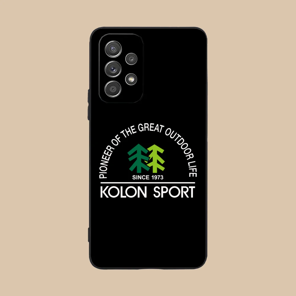Mobile K-Kolon Sport Phone Case for Samsung Galaxy A73 72 71 70 55 54 53 52 35 34 32 23 14 13 5G Black Cover Smart Cellphones