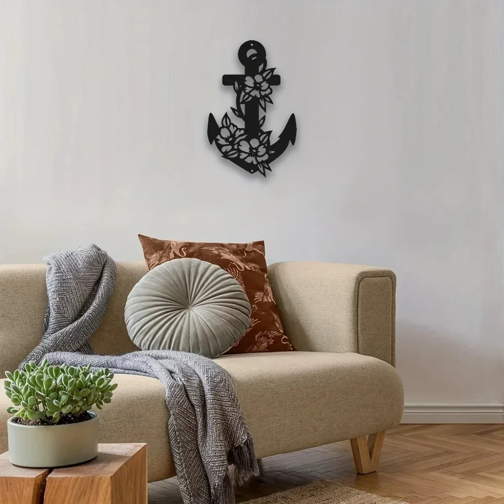 1 Шт. Металлический Якорь С Лазерной Резкой Настенное Искусство