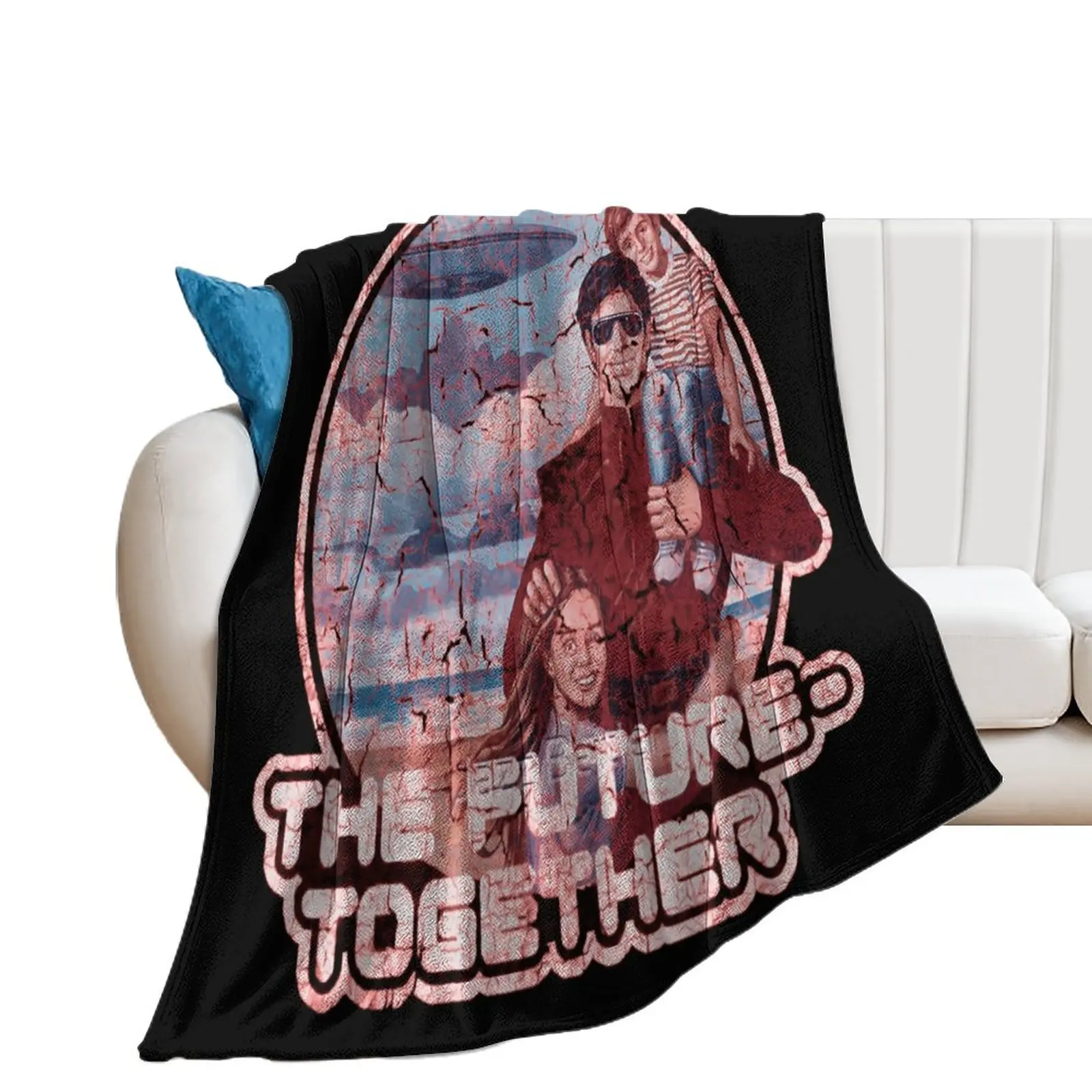 

Travel The Future Together Woolen Blanket Funny Graphic Resist Wrinkling And Great to The Touch Yoga