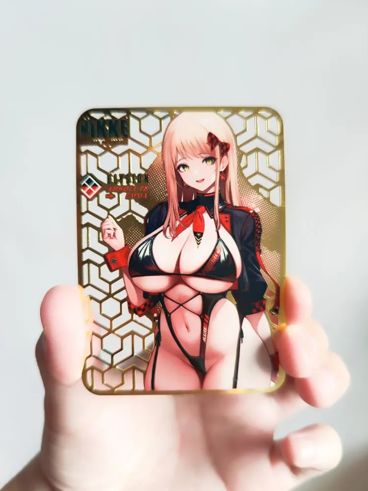 

New Game Anime NIKKE：The Goddess of Victory Theme Hollow Out Metal Card Bookmarks Cosplay Stationery Bookmark Student