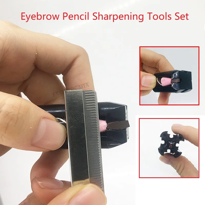 

Eyebrow Sharpening Tool Set 4 types Insert Slot Sharpening Tool Sharp Eyebrow Trimming Blades Makeup Supplies For Eyebrow Pencil