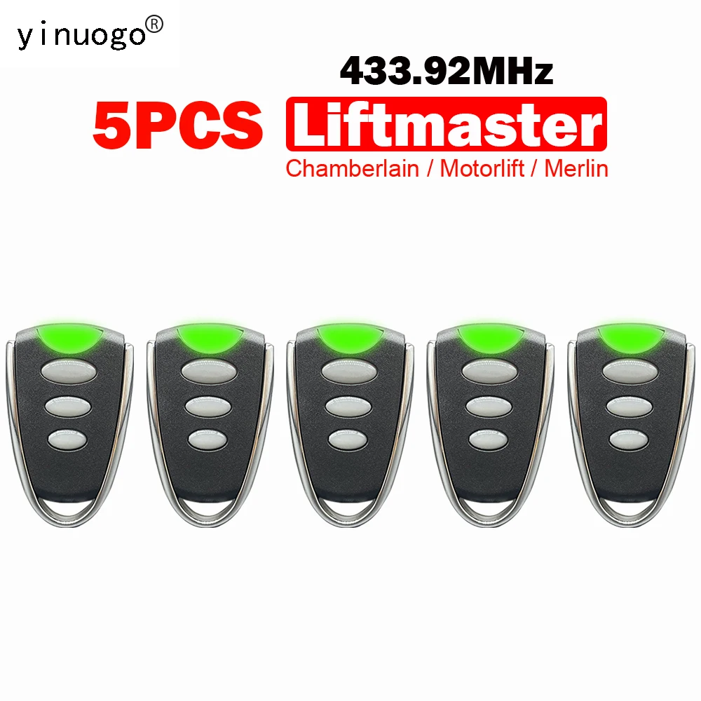 

5 шт. Liftmaster Чемберлен 94335E 433,92 мГц дистанционное управление открывалка двери гаража Замена 94330E 84335EML 84330EML для гаража