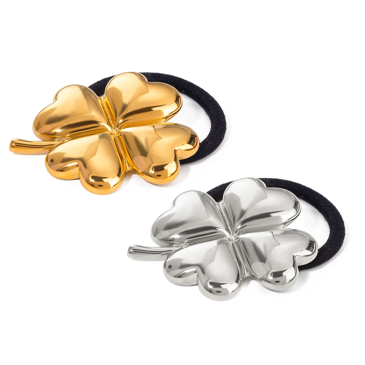 Модные женские аксессуары для волос из нержавеющей стали с ярким позолоченным