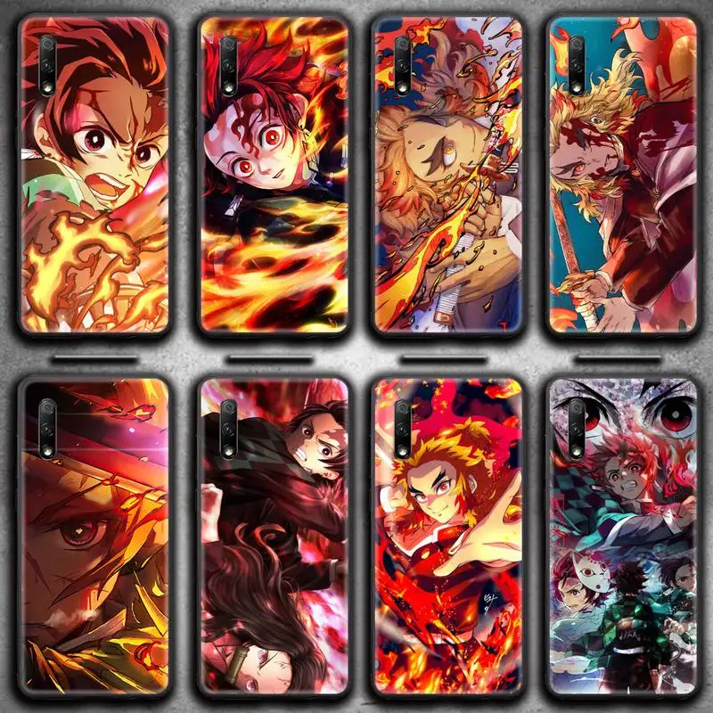 

Japan Anime Demon Slayer Phone Case for Huawei Honor 30 20 10 9 8 8x 8c v30 Lite view 7A pro