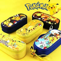 pokemon pikachu stationery bag school pokemonpencil case large capacity pencil case student stationery bag school bag supplies