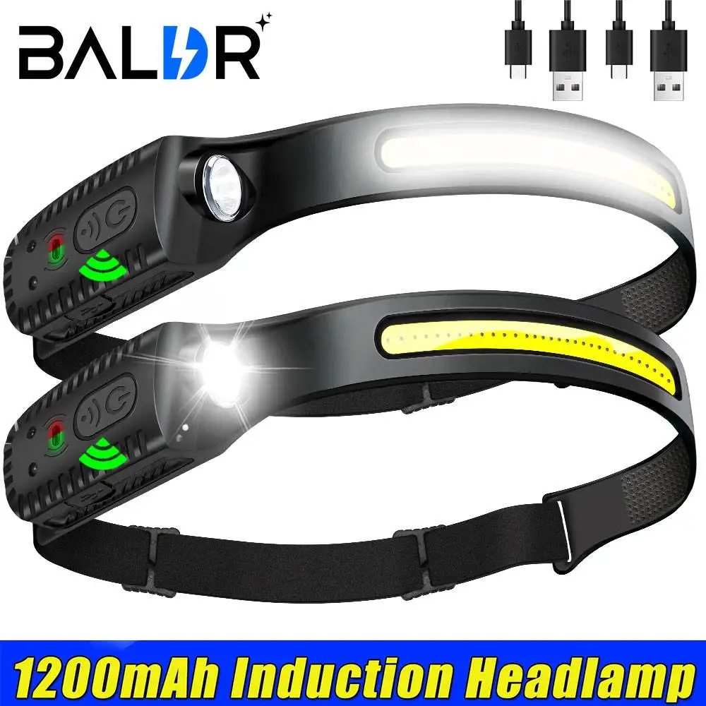 Ультра-яркий налобный фонарь KDULIT со встроенной литиевой батареей 1200 мАч