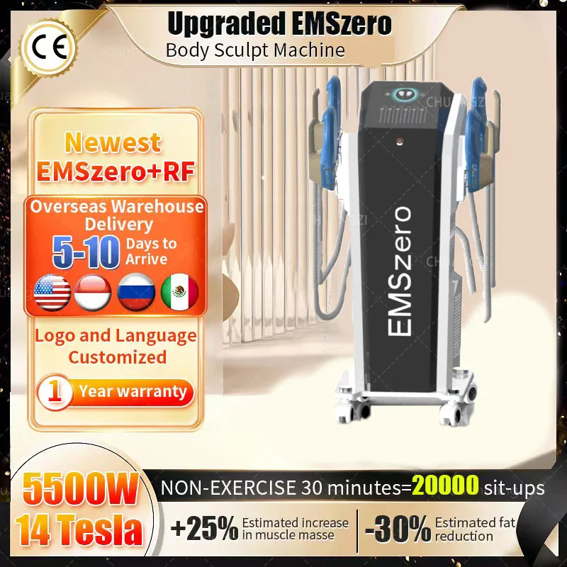 

DLS-флуоресцентная машина для потери веса Hi-emt 14 Tesla 5500W, стимуляция таза, фотоэлемент, устройство для скульптурирования тела