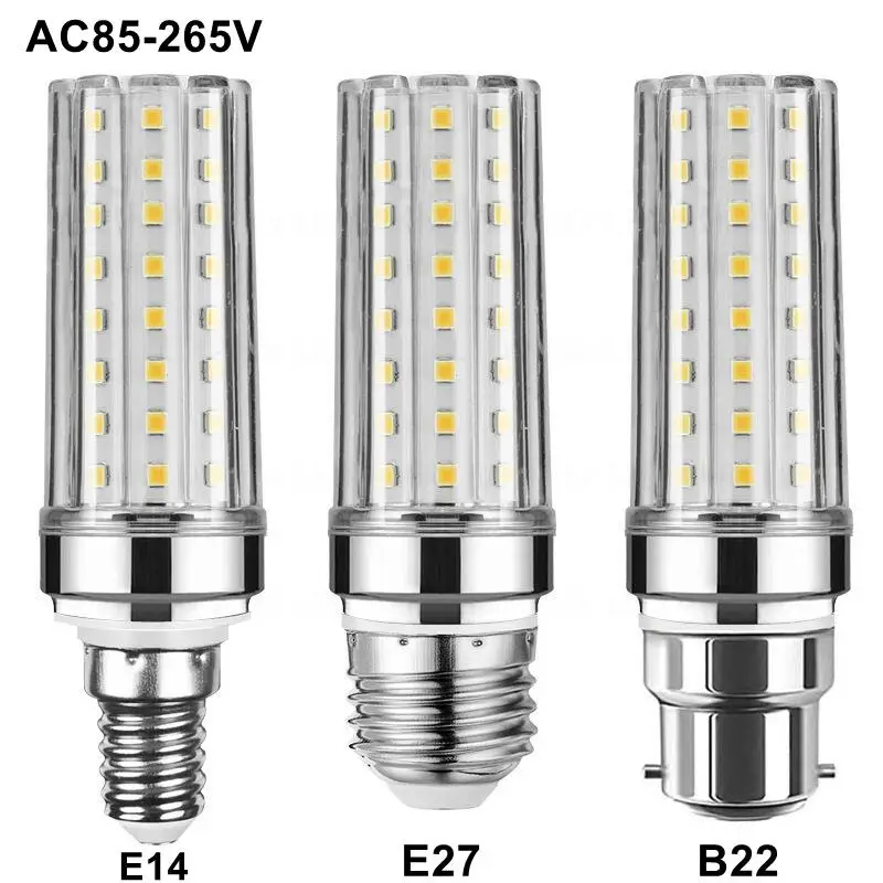 Super long lifespan E27 E14 B22 12W 16W 20W 24W 40W LED lamp Corn Bulb AC85-265V No Flicker 2835 SMD LED light / lighting
