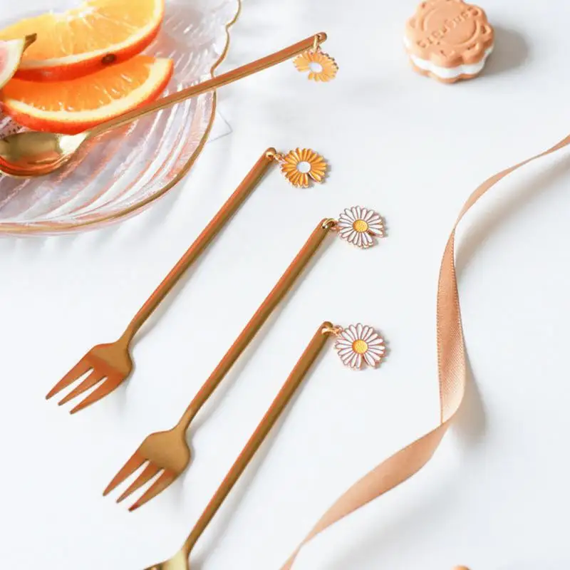 

Cake Coffee Honey Soup Stirring Spoons Stainless Steel Donuts Candy Spoon Forks Cutlery Spoon Set Milk Coffee Stirring Spoons