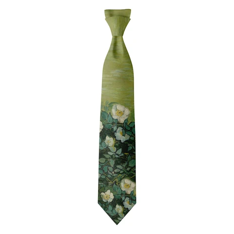 Галстук с принтом картины маслом для взрослых, ширина 8 см, узкий галстук из полиэстера, аксессуары для рубашек, художественный Ретро галстук с портретом Ван Гога, женский подарок