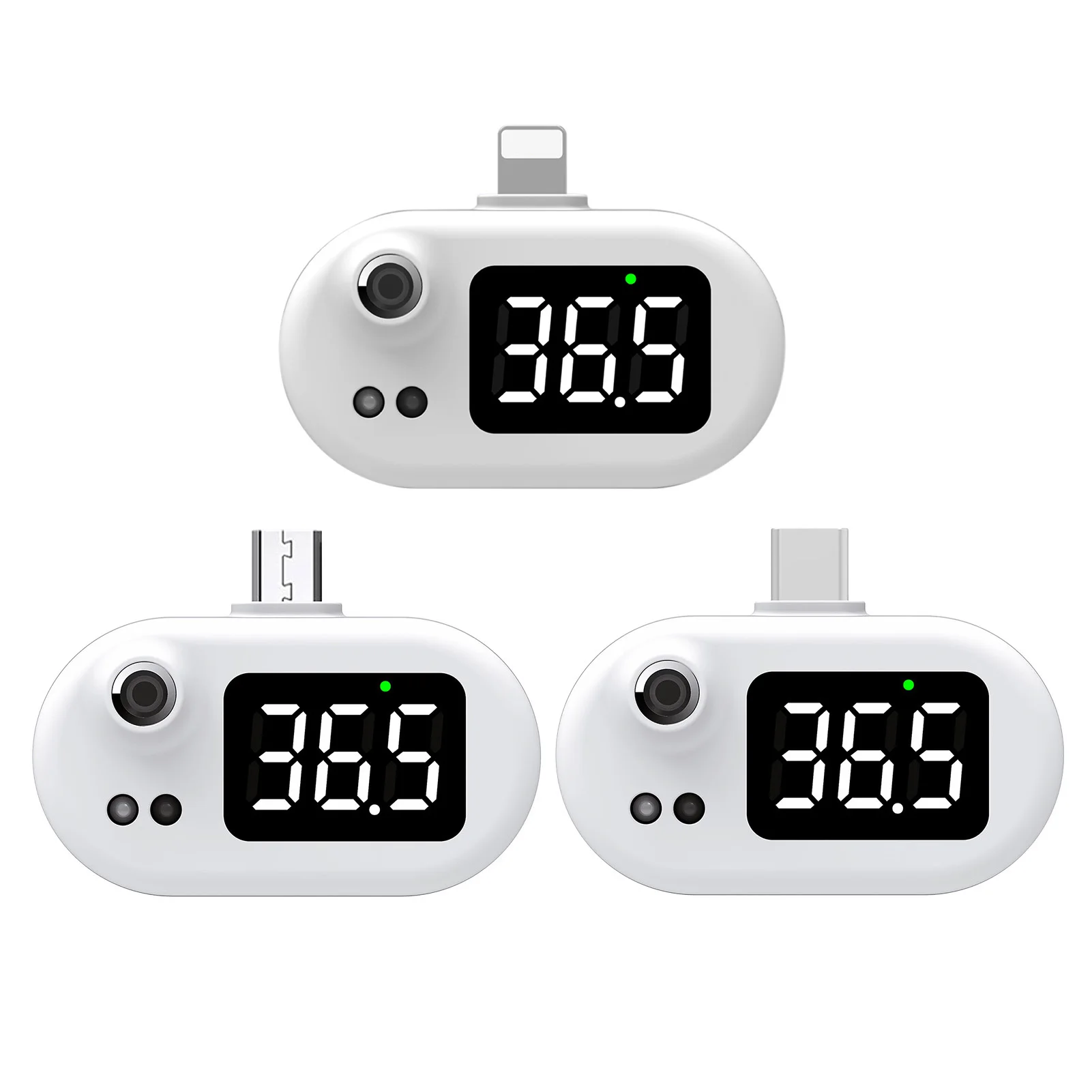 

Plug And Play Thermometer Smart Mobile Phone Temperature Measurement ℃/℉ For IOS/Type-C Portable Mini Pocket Thermometer USB-C