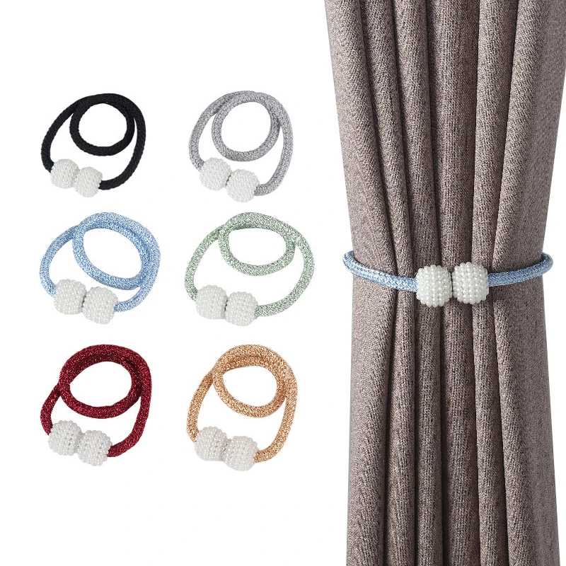

Pearl Magnetic Curtain Clip Curtain Holders Tie Back Buckle Clips Hanging Ball Buckle Tie Back Curtain Accessories Home Decor