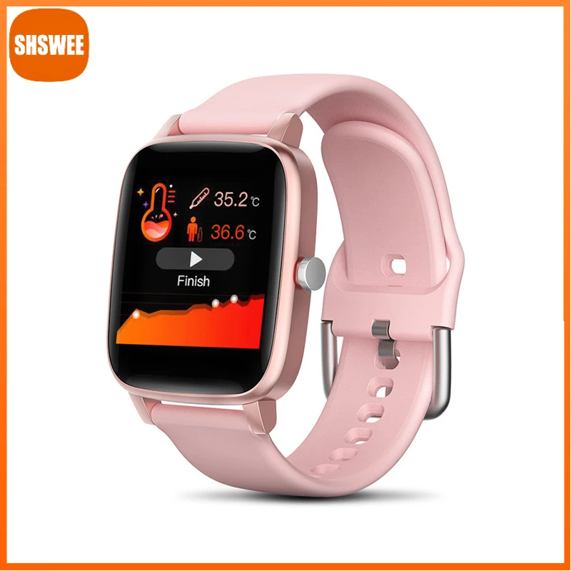 

For Xiaomi Huawei T98 Smart Watch Body Temperature Heart Rate Blood Pressure Monitor Sports Tracker Fitness Men Women Smartwatch