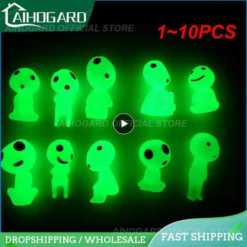 

1~10PCS Luminous Tree Elves Spirits Micro Landscape Figure Ornament Glowing in Dark Miniature Garden Statue Potted Decoration