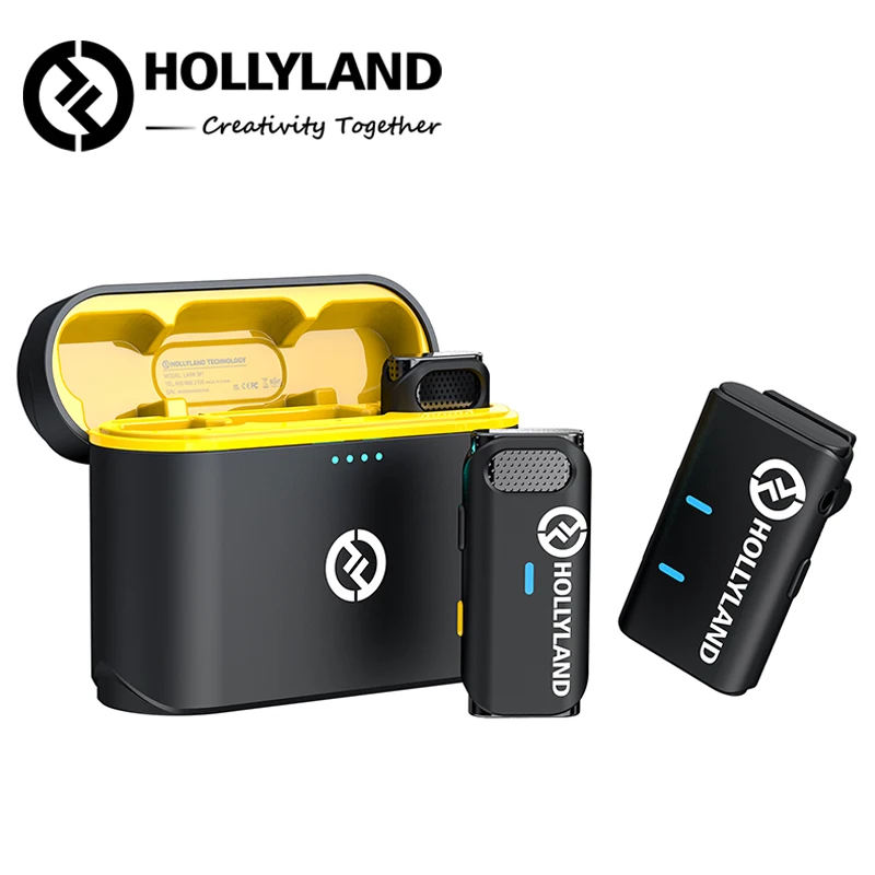 

Hollyland Lark M1 [Official] Wireless Lavalier Microphone with Charging Case 8h 650ft for Interview Vloging Live Streaming Mic