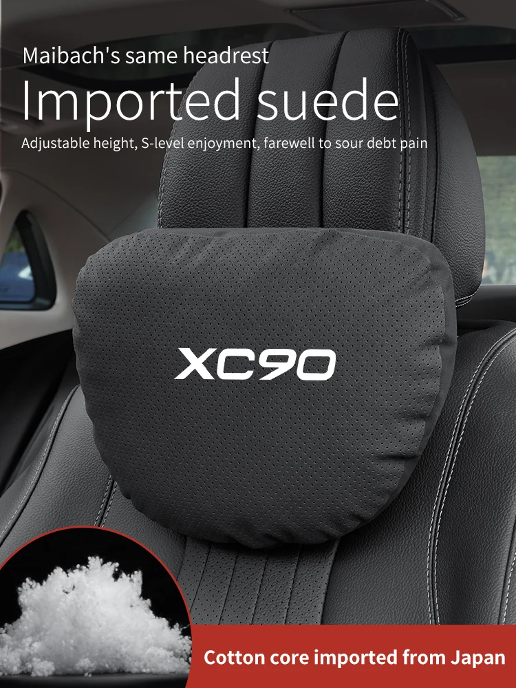 Фото Подушка для шеи и поясничная подушка для сиденья Volvo XC40 XC60 XC90 T4 T5 T6 B3 B4 B5 B6, мягкая подушка для поддержки шеи, автозапчасти №1