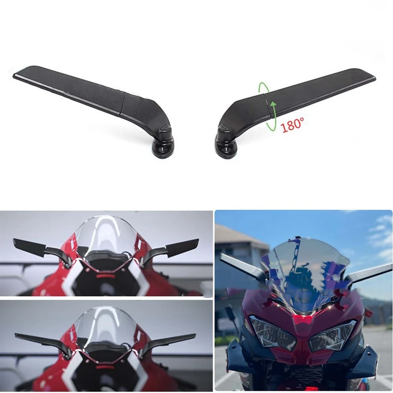 

Motorcycle Side Mirrors Wind Wing Adjustable Rotating Rearview Mirror Modified Rear View Mirror for YAMAHA R6 1999-2018