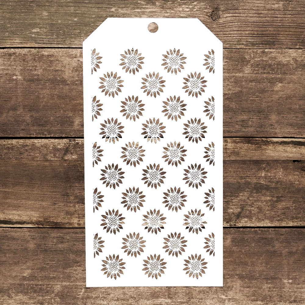 

Пластиковый трафарет с подсолнухом Slgift 12*24 см