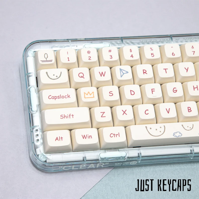 

XDA 132 Keys PBT Dye Sub Keycaps Graffiti Theme Minimalist For Cherry Mx Switch Mechanical Keyboard XDA Keycap 61 64 68 84 104