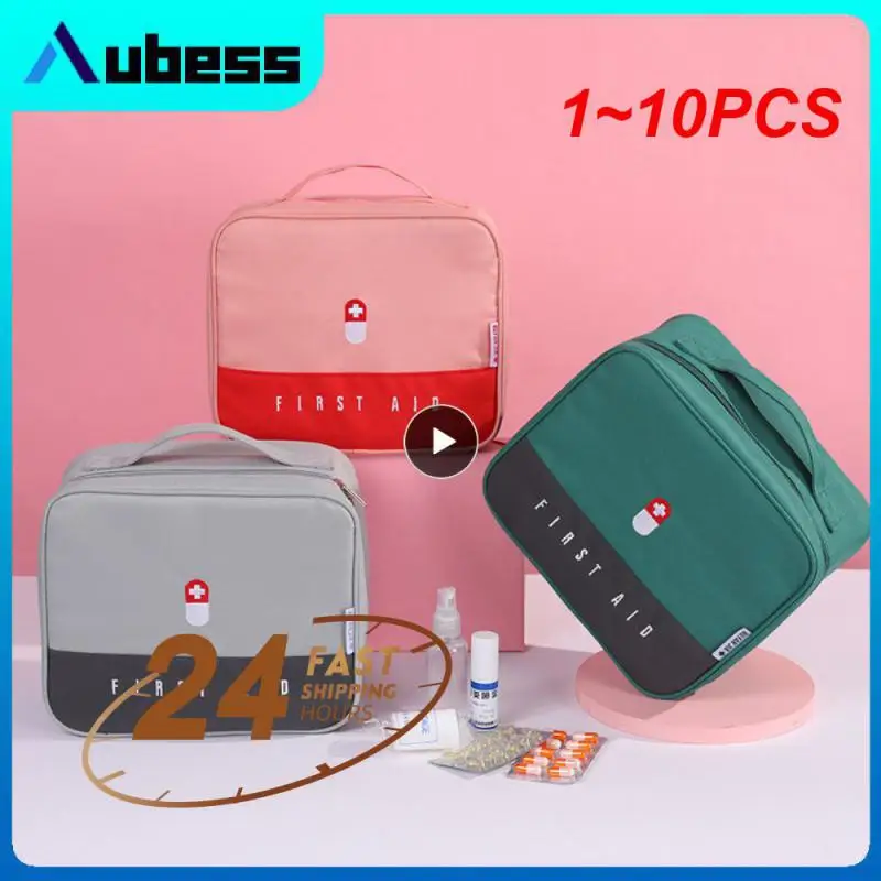 

1~10PCS Mini Portable Medicine Storage Bag Empty Travel First Aid Kit Medicine Bags Organizer Outdoor Emergency Survival Bag