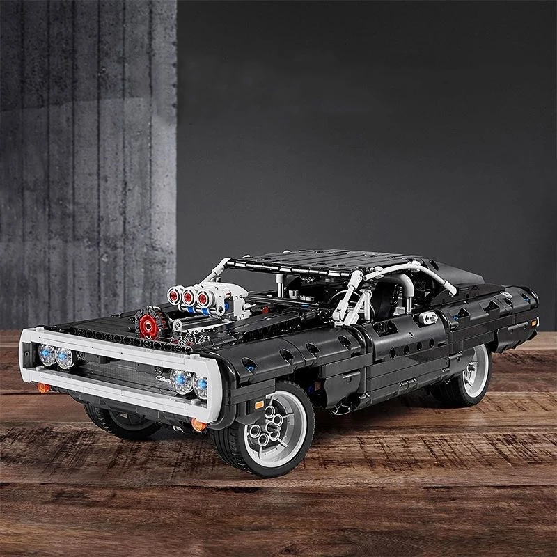

1077PCS The Fast And The Furious Dodge Charger Racing Car Model Building Blocks Compatible With 42111 Bricks Toys For Boys Kids