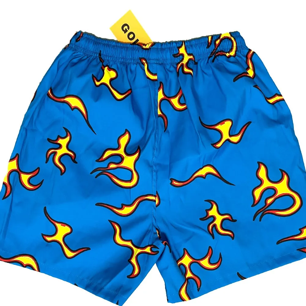 

Golf Wang Tyler The Creator Golf Shorts Fire Flame Men Comfortable Skateboard Street Cotton Casual Shorts High Drake