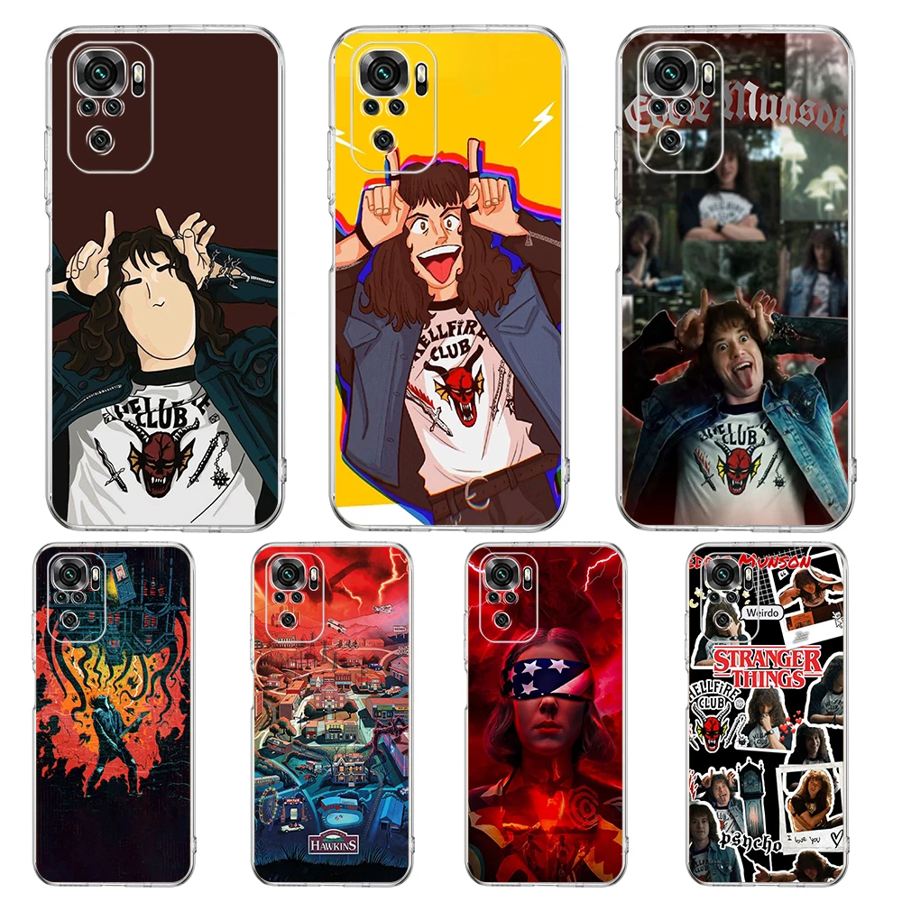

Stranger Things Transparent Phone Case for Redmi Note 11 11T 10S 8A 9A 9C 7 8 9 10 K40 4G Plus Pro 4G Soft Cover Shell