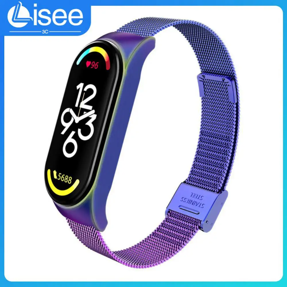 

Smart Accessories Tpu Watch Band Stainless Steel Replacement Strap Metal Strap Waterproof Replacement Wrist Band For Mi Band 7