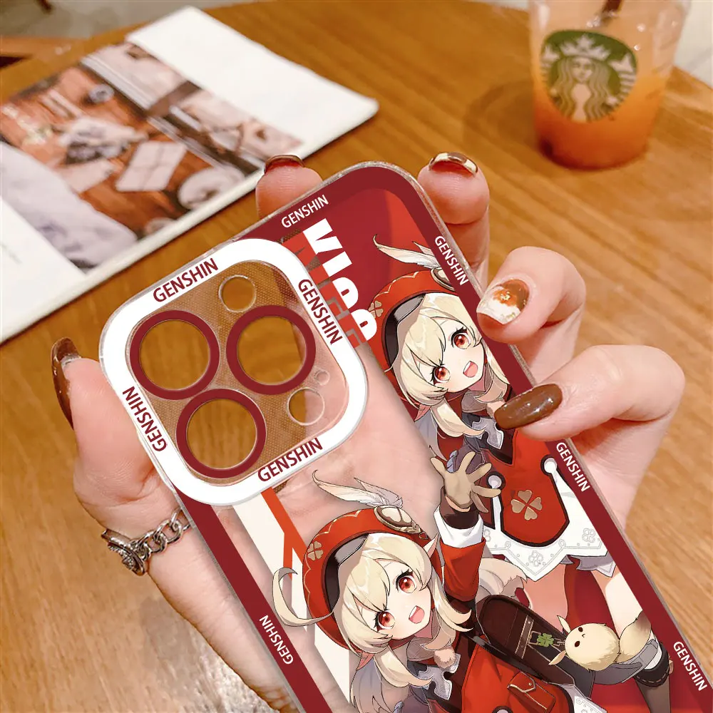 Фото Прозрачный чехол для телефона Infinix TECNO POVA 2 4 3 5 SMART 6 7 8 NOTE 10 11 12 50 CAMON 20 30 40, чехол Genshin Impact Yae Shenhe Rail №4