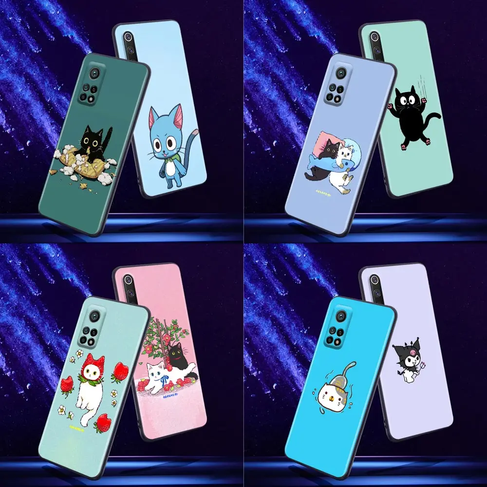 

Phone Case for Xiaomi Mi 9 9T SE Case 10T 10S MiA2 Lite CC9 Note 10 Pro 5G Silicone Cover Funny Cartoon Cat