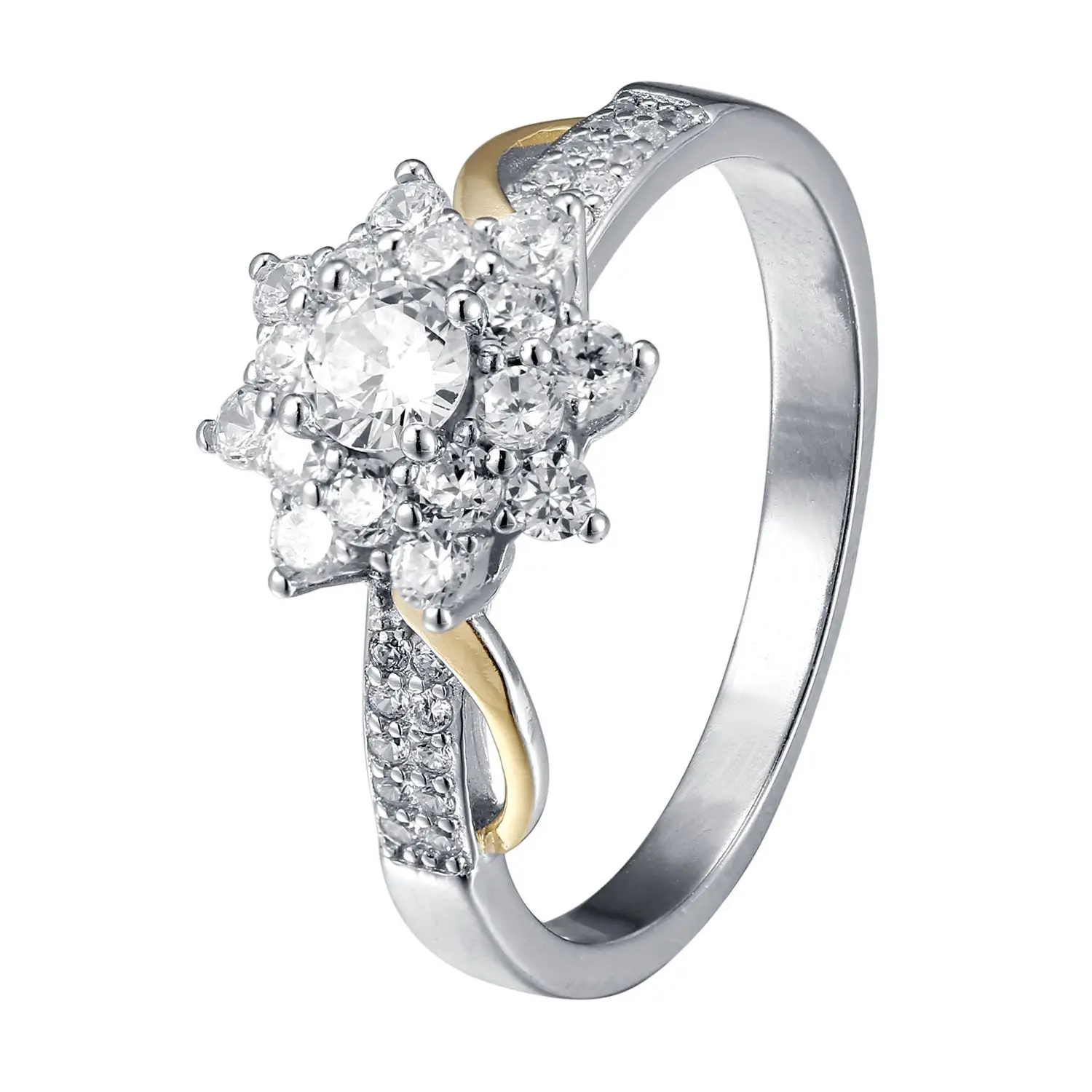 

Luxury Sterling Silver 925S Flower Set Diamond Ring for Women in Europe and America, Minimalist and Versatile Fashion Jewelry