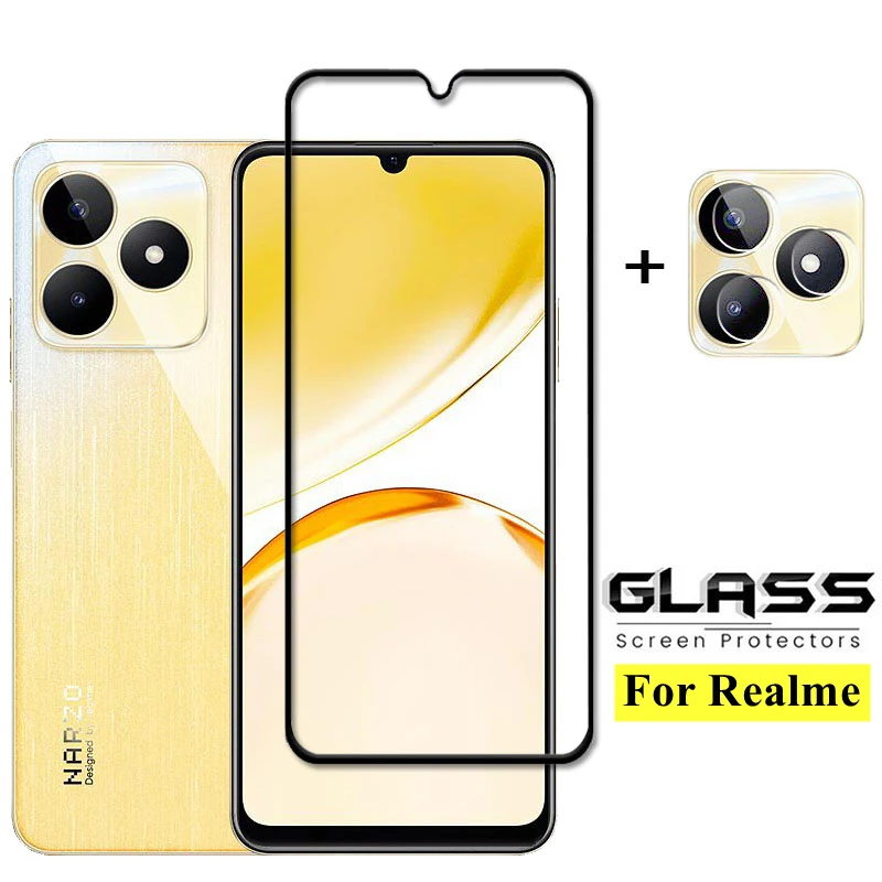 

Стекло с полным покрытием для Realme C53, закаленное стекло для Realme C53, защита экрана, защитная пленка для объектива телефона для Realme C53