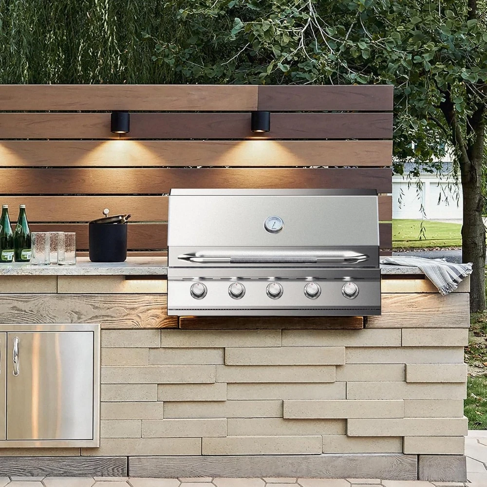 Гриль-барбекю на открытом воздухе из нержавеющей стали головка с 5 конфорками