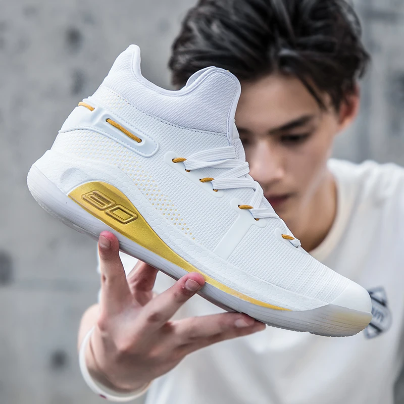 

Men Shoes Man Women High-top White Basketball Shoes Cushioning Light Basketball Sneakers Anti-skid Breathable Outdoor Sports