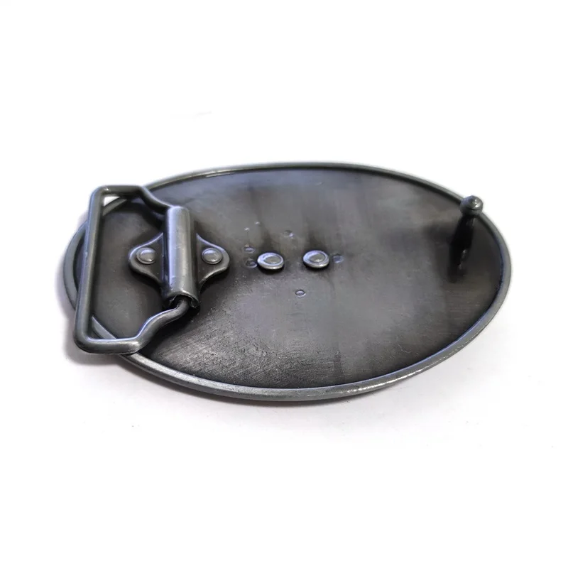 Овальная Серебряная черная масляная металлическая пряжка для ремня 4 см ремень