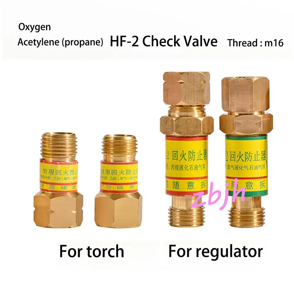 

HF-2 Flashback Arrestor oxygen acetylene propane Check Valve Flame Buster for Pressure Reducer Regulator Gas Cutting Torch