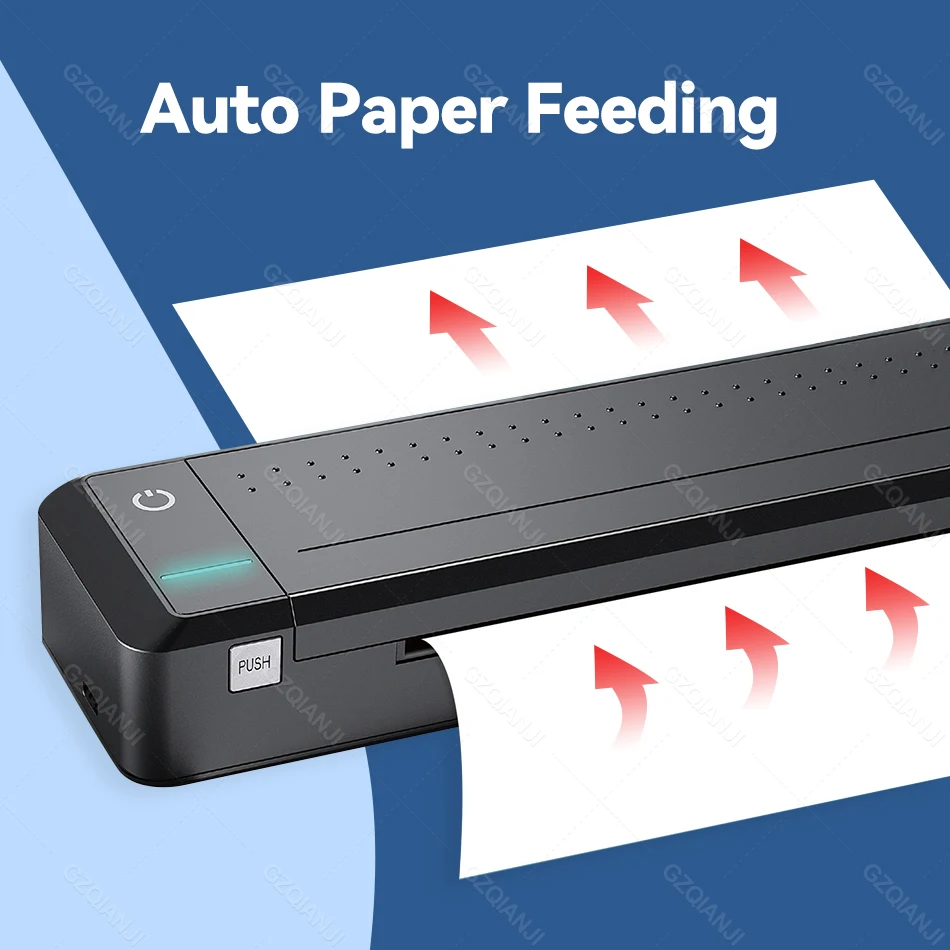 mini printer a4 paper bluetooth usb hprt mt800 portable for mobile phone computer app office meeting black words free global shipping