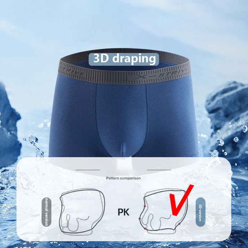 Youpin 3A Graphene Men Boxer Antibacterial Cotton Man Underwear Male Boxers Solid Color Shorts Men's Panties 10pcs Wholesale