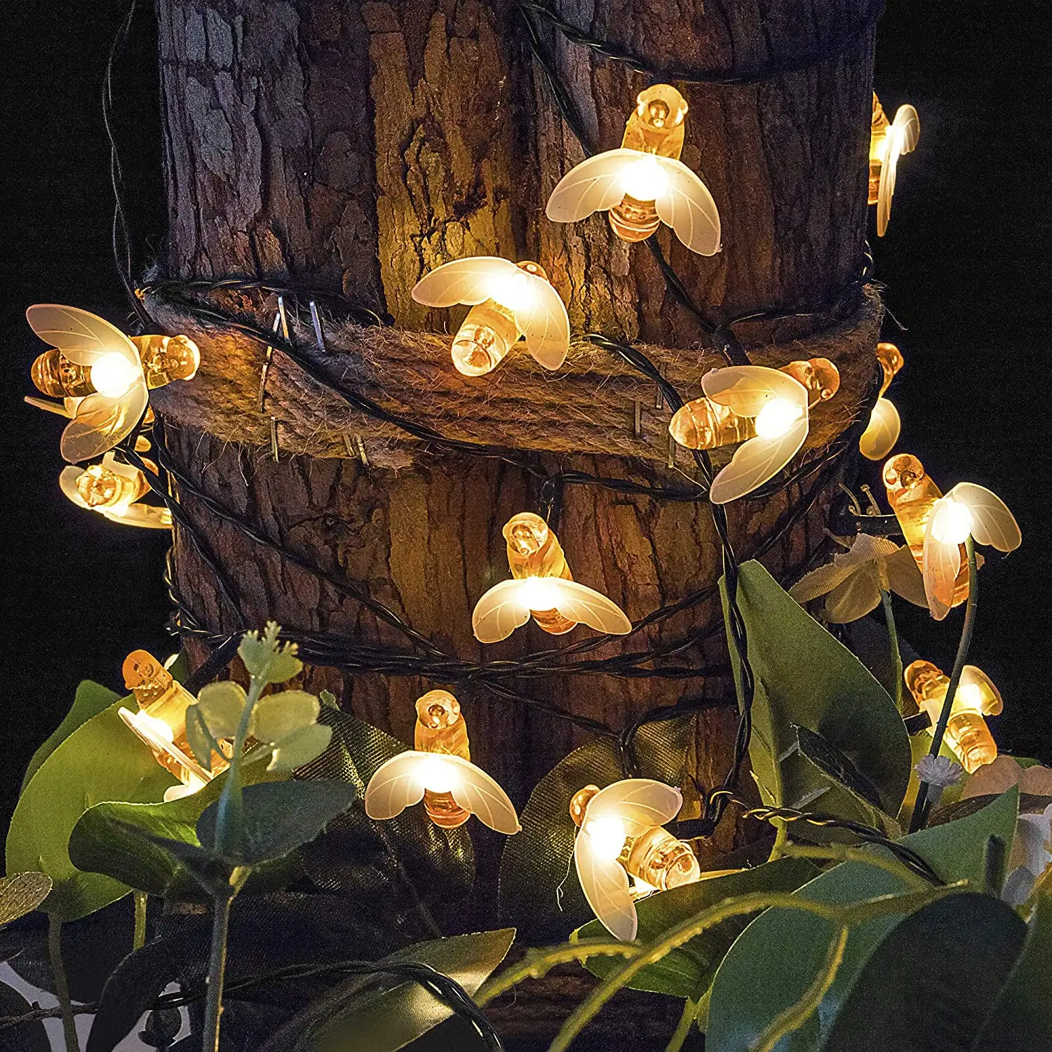 

Solar Lights For Garden Decoration New Year 2023 LED Bee String Lights For Christmas/Party/Wedding/Yard/Outdoor Landscape Decor