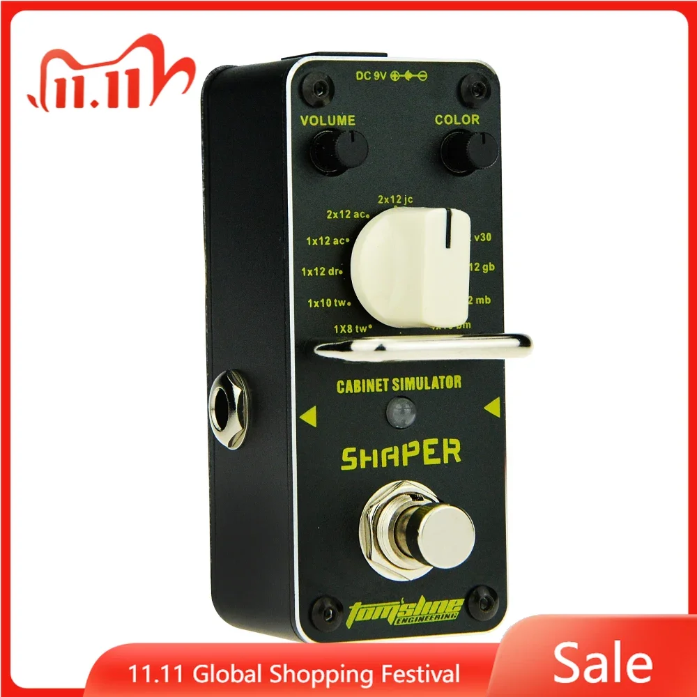 

AROMA Guitarra Effect Pedal Tom'sline ASR-3 Shaper Cabinet Simulator Electric Guitar Pedal Mini Single Effect with True Bypass