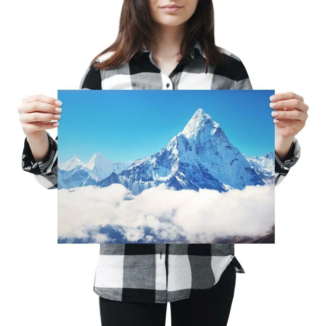 Настенный Шелковый постер Everest Mountaineering с изображением заснеженного крепления