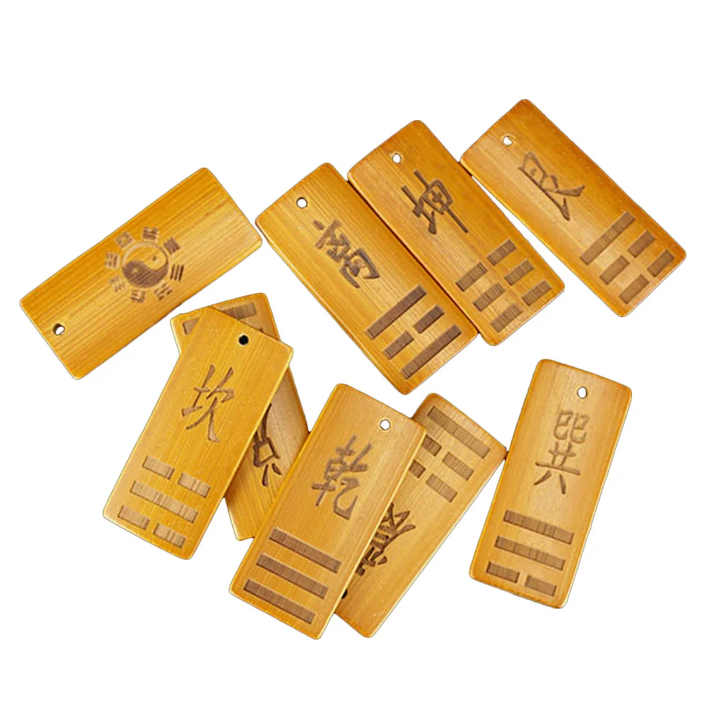 9 шт. I Ching Bagua Обучающие инструменты Tai гадания фэн-шуй расчет бамбуковая трубка