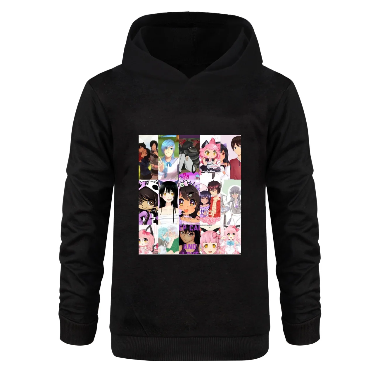 Толстовка с капюшоном APHMAU Модный пуловер надписью Аниме Манга мультфильмы для