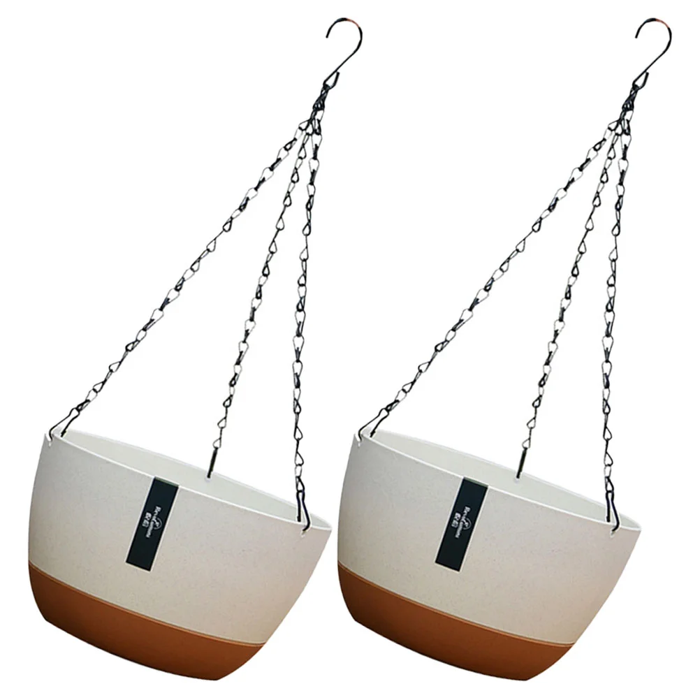 

2 sets of Indoor Planter Outdoor Garden Hanging Pots Balcony Hanging Flower Pot Large for large plants