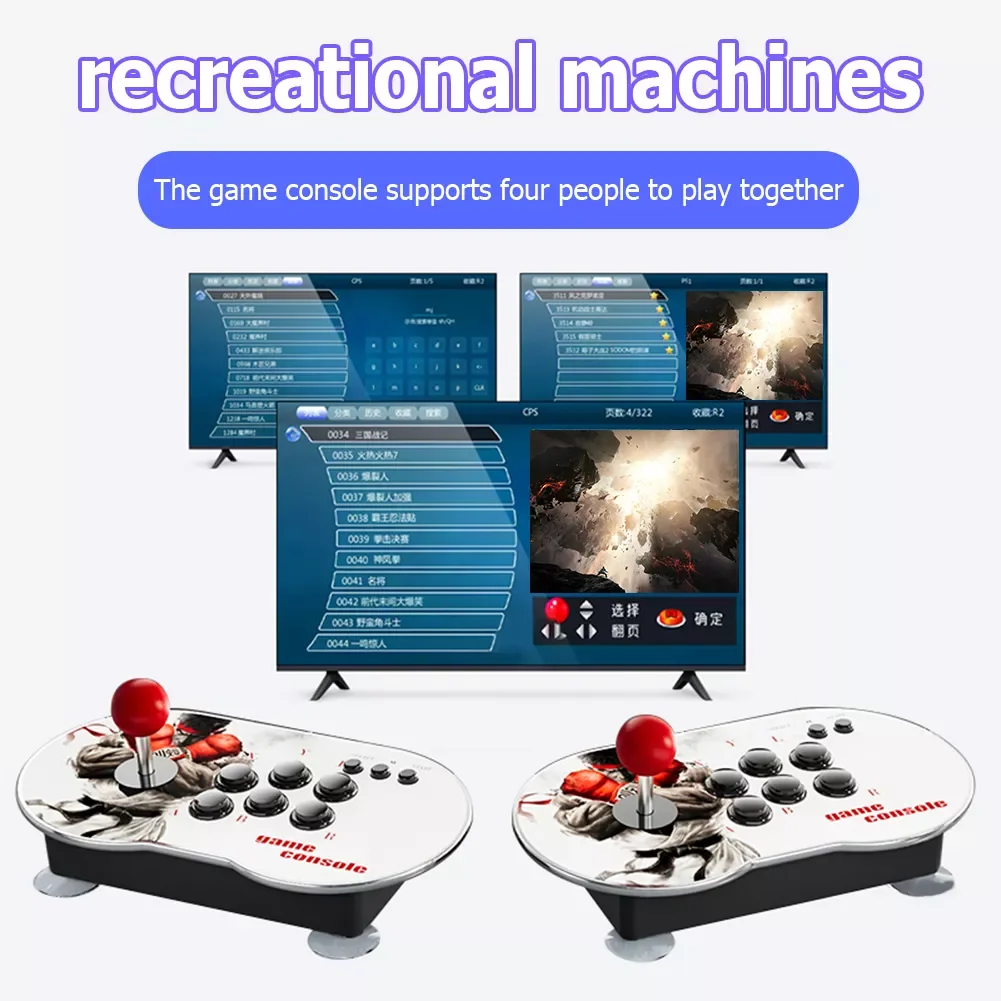 

NEW2023 Games 4K Video Arcade Game Console HDMI- 3D Dual Controller Joystick Player for PS1 Accessories