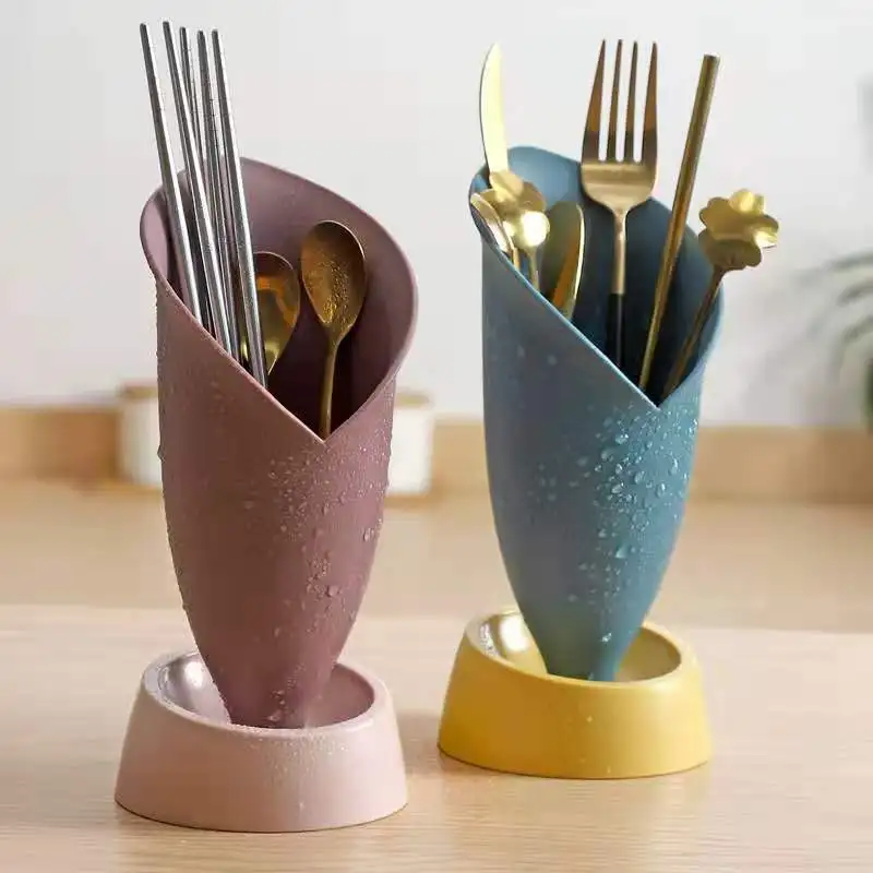 

Chopsticks Spoon Kitchen Cutlery Organizer Drainer Rack Plastic Storage Supplies Chopsticks Draining ABS Organizer