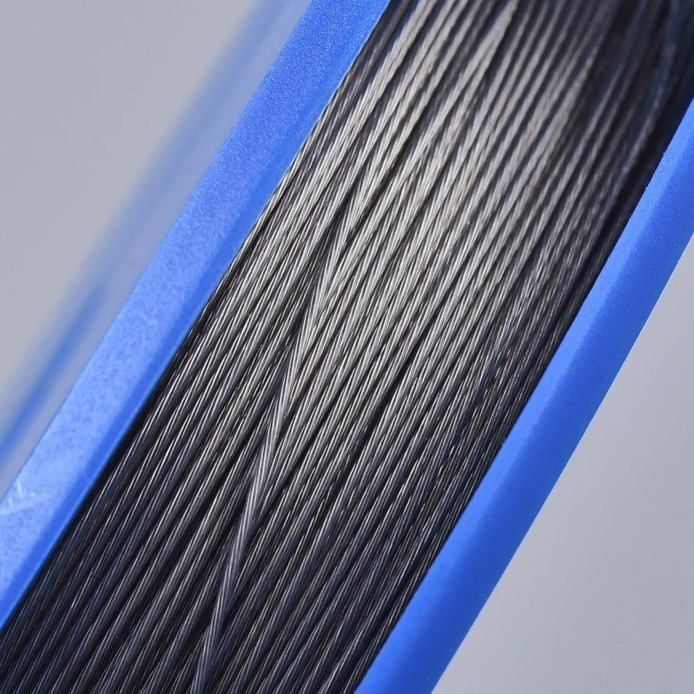 

1Roll Tiger Tail Wire Steel Wire Gunmetal 0.46mm 90m/roll